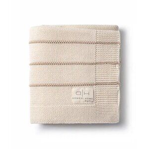 DOMANI HOME Bande Baby Blanket in Linen Size 32" x 36"